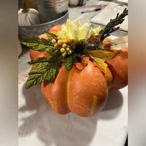 calavaza artificial decorada de fall 🍁🍂🧡